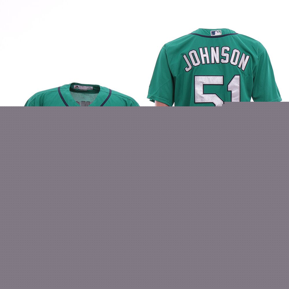 Men MLB Seattle Mariners #51 Johnson Green Jersey->oakland athletics->MLB Jersey